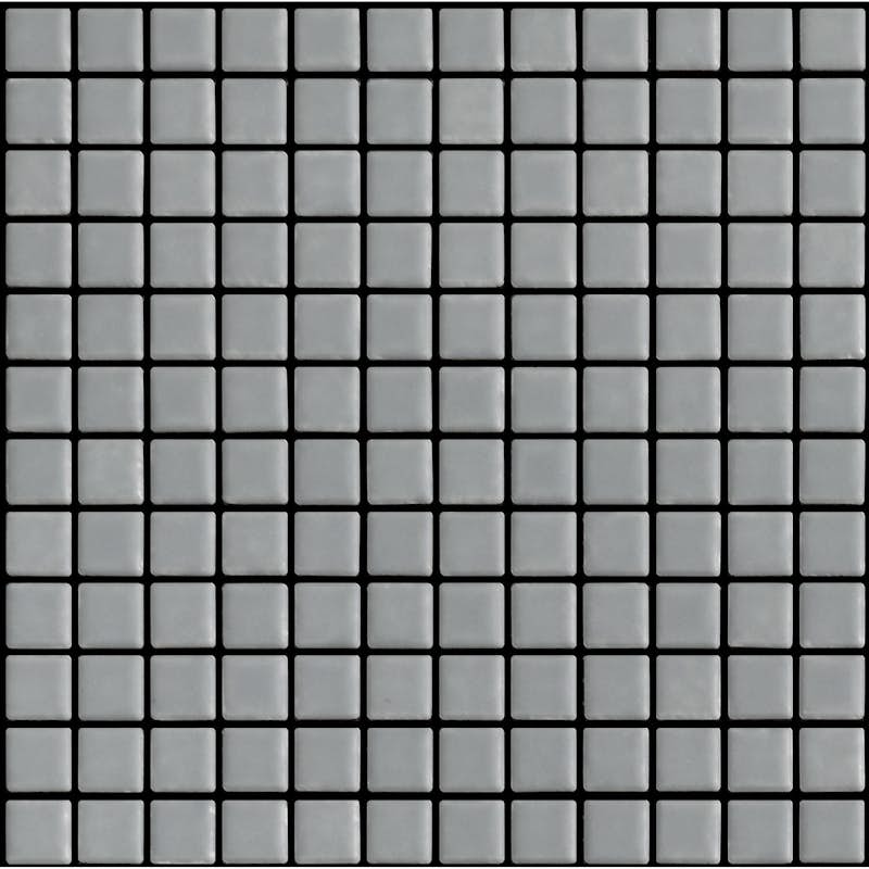 Cement 1" x 1" x 1/4" Mosaic on Mesh