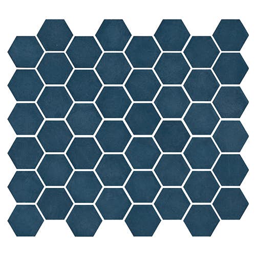 Blue 2" Hex Mosaic