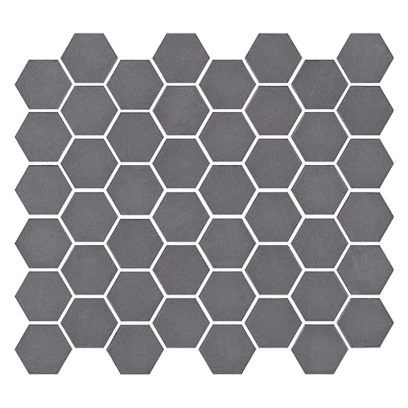 Grey 2" Hex Mosaic