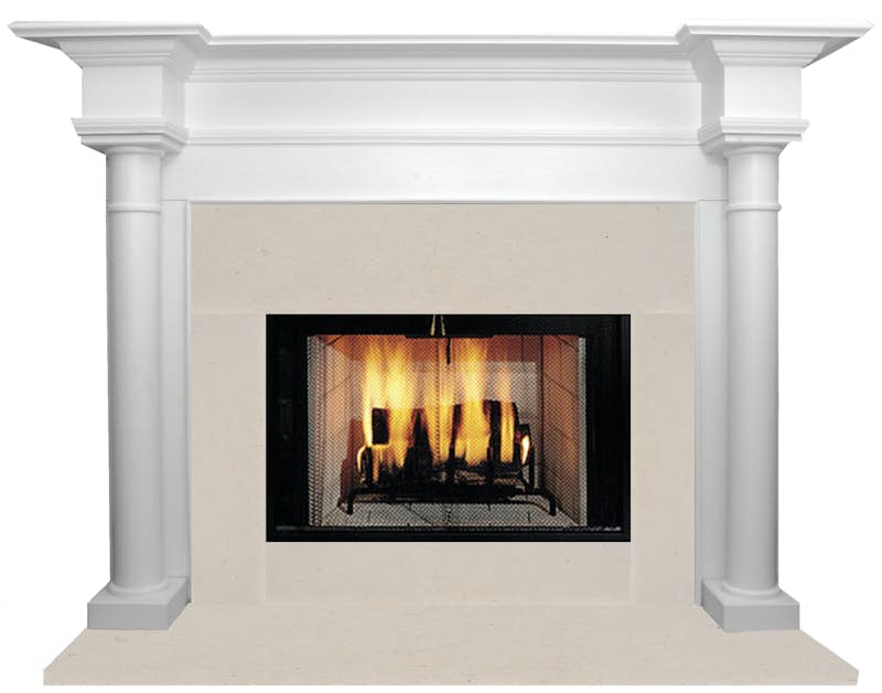 Limestone Fireplace Surround